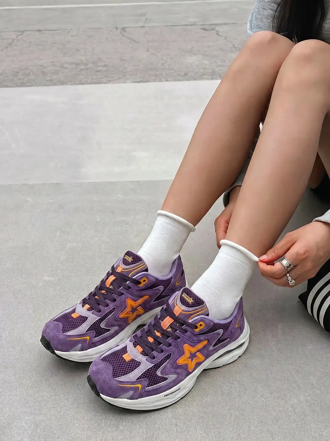 RIPSTAR | Full-Length Carbon Plate Breathable Running Shoes-Pruple