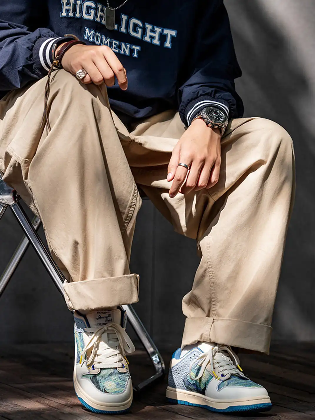 MRA | Starry Oil Painting Casual Skate Shoes