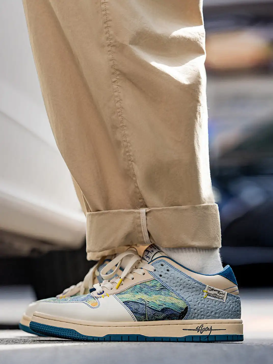 MRA | Starry Oil Painting Casual Skate Shoes