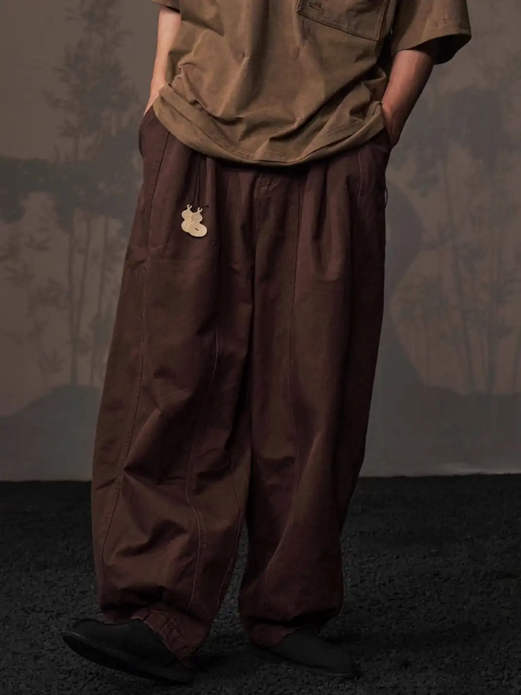 KSGY | Cotton Washed Loose Cuffed Casual Pants
