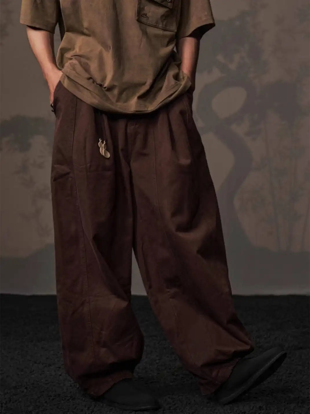 KSGY | Cotton Washed Loose Cuffed Casual Pants