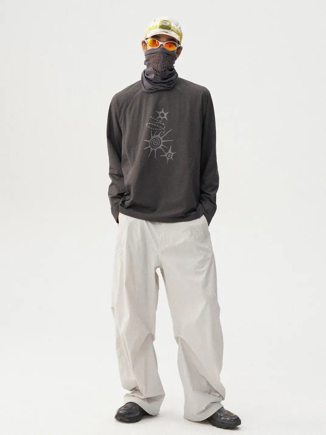 Monterest | Quick-dry Cationic Waffle Printed Long Sleeve T-shirt