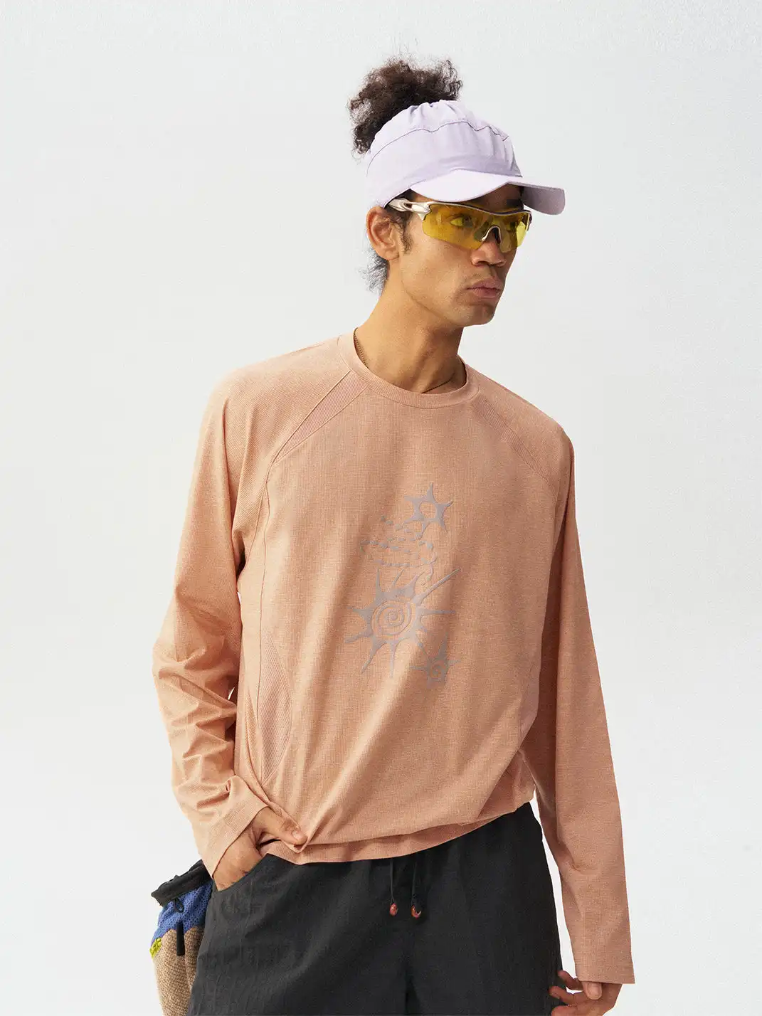Monterest | Quick-dry Cationic Waffle Printed Long Sleeve T-shirt