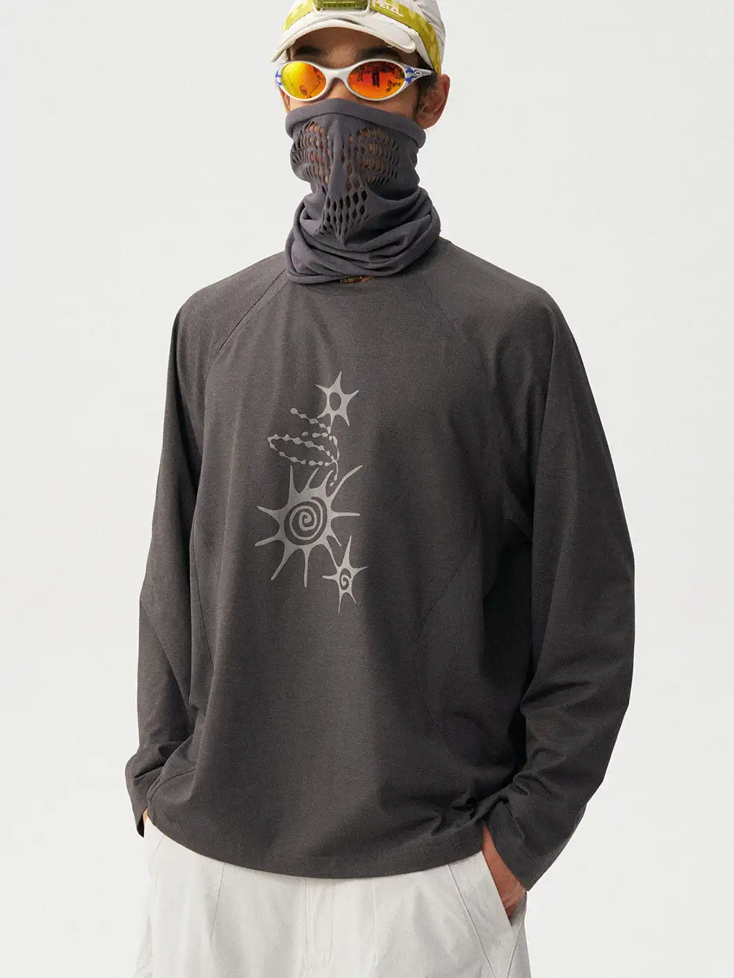 Monterest | Quick-dry Cationic Waffle Printed Long Sleeve T-shirt