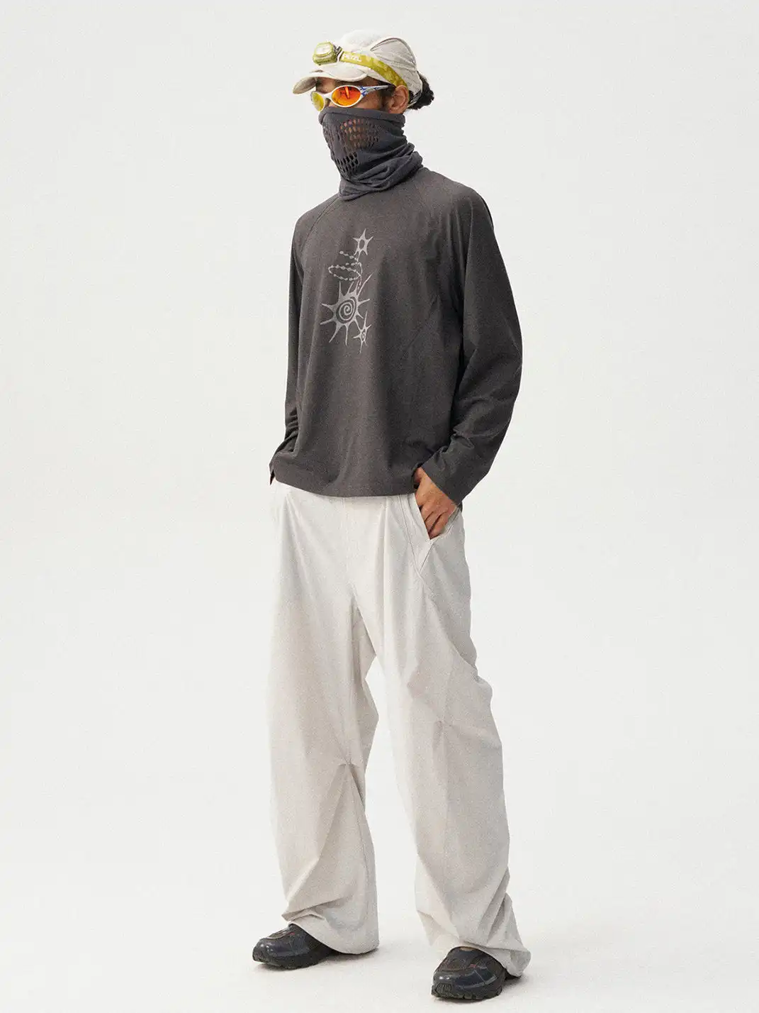 Monterest | Quick-dry Cationic Waffle Printed Long Sleeve T-shirt