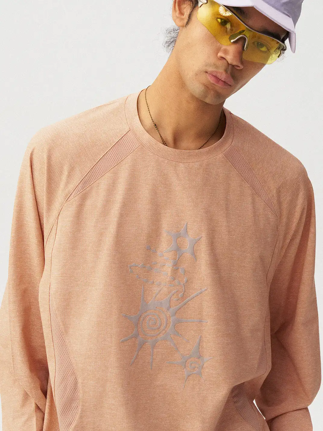 Monterest | Quick-dry Cationic Waffle Printed Long Sleeve T-shirt
