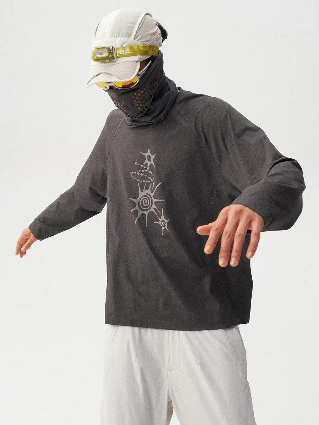 Monterest | Quick-dry Cationic Waffle Printed Long Sleeve T-shirt