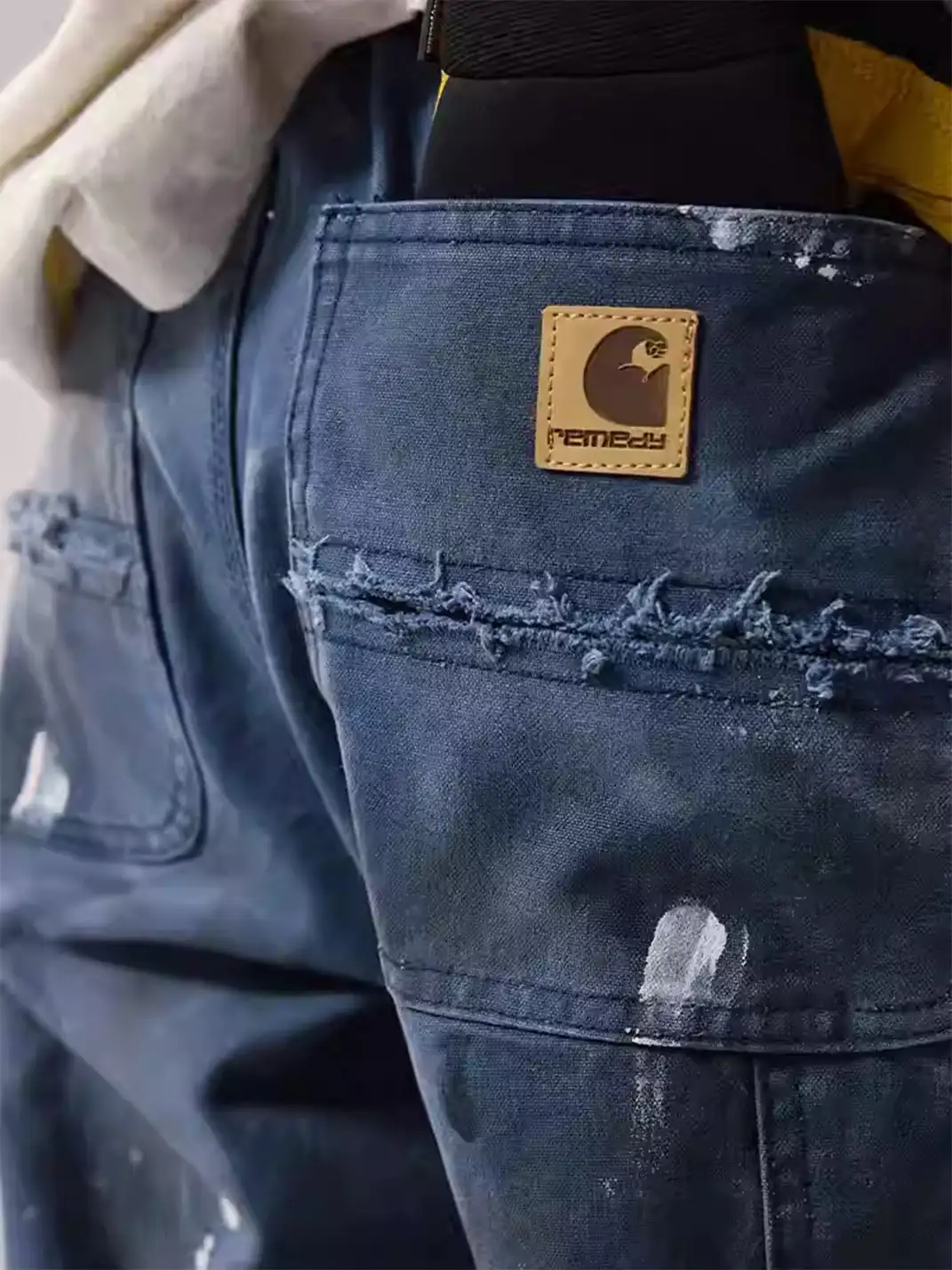 Remedy | Ink-splattered Loose Straight Casual Pants