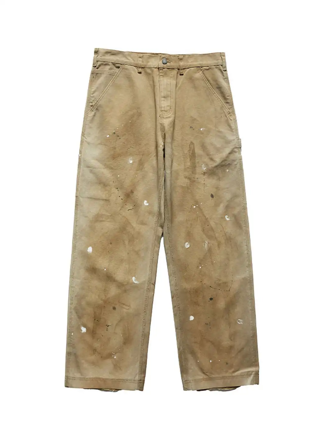 Remedy | Ink-splattered Loose Straight Casual Pants
