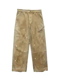 Remedy | Ink-splattered Loose Straight Casual Pants