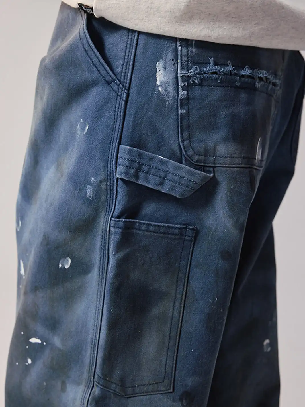 Remedy | Ink-splattered Loose Straight Casual Pants