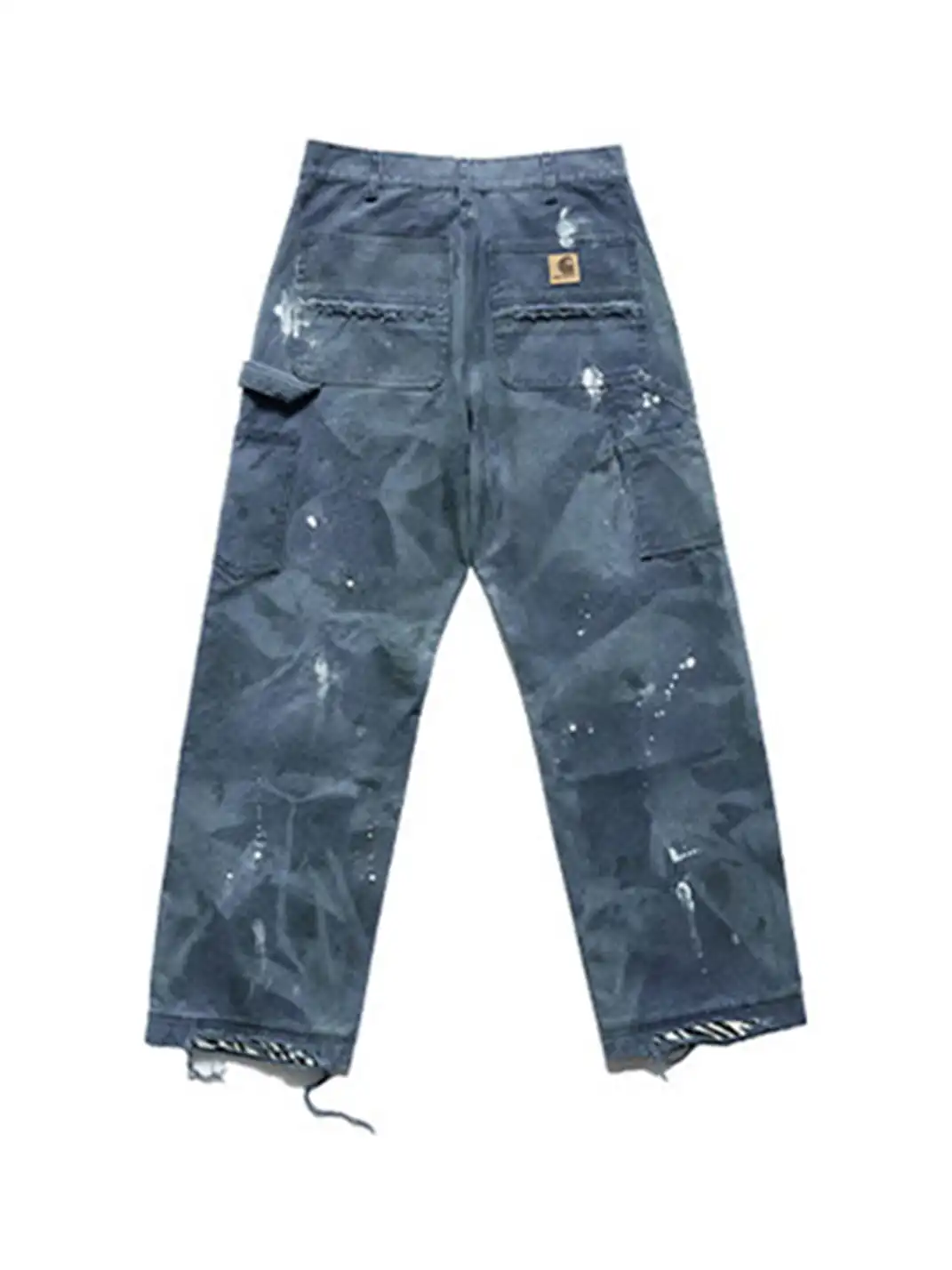 Remedy | Ink-splattered Loose Straight Casual Pants