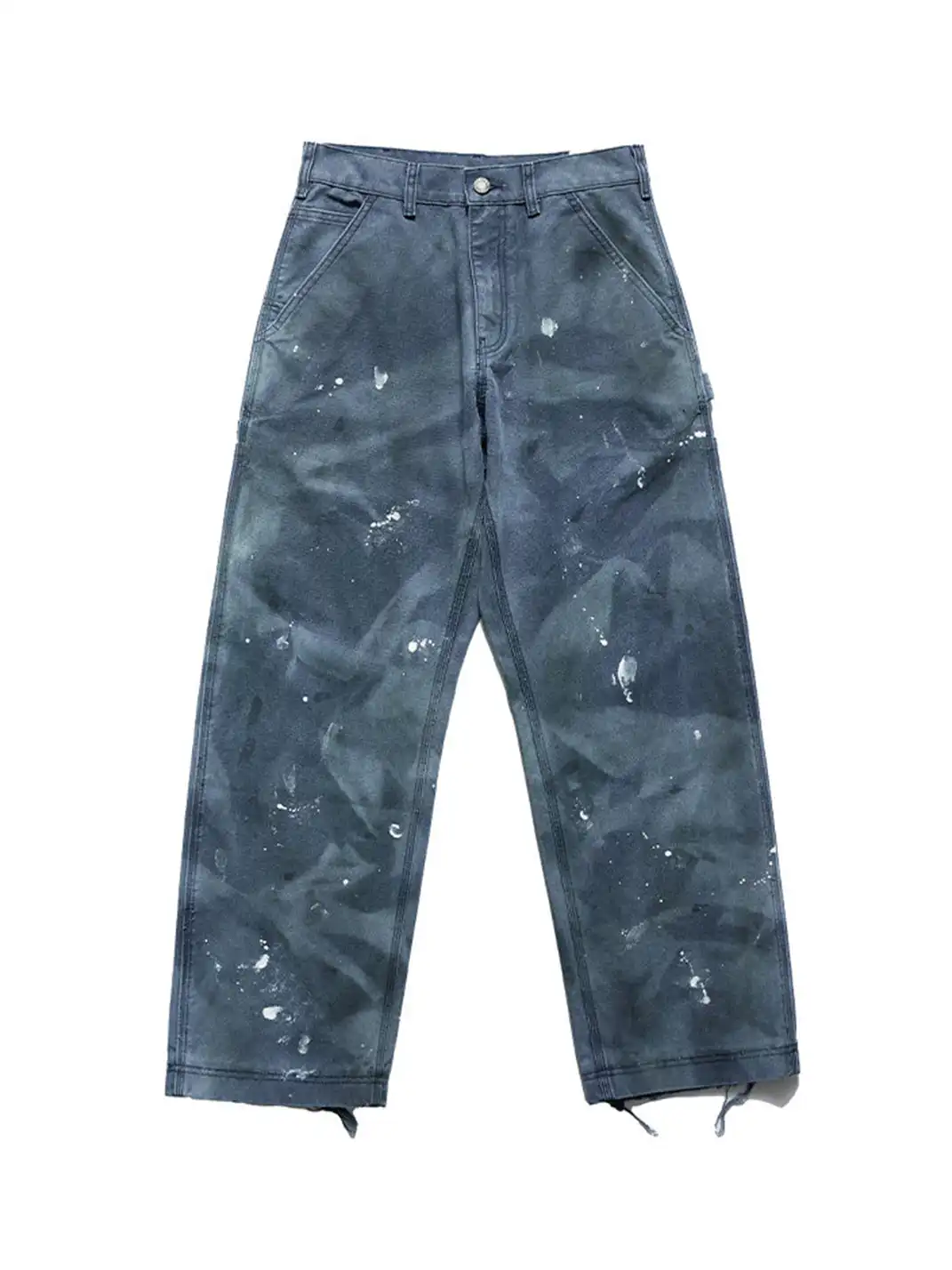 Remedy | Ink-splattered Loose Straight Casual Pants