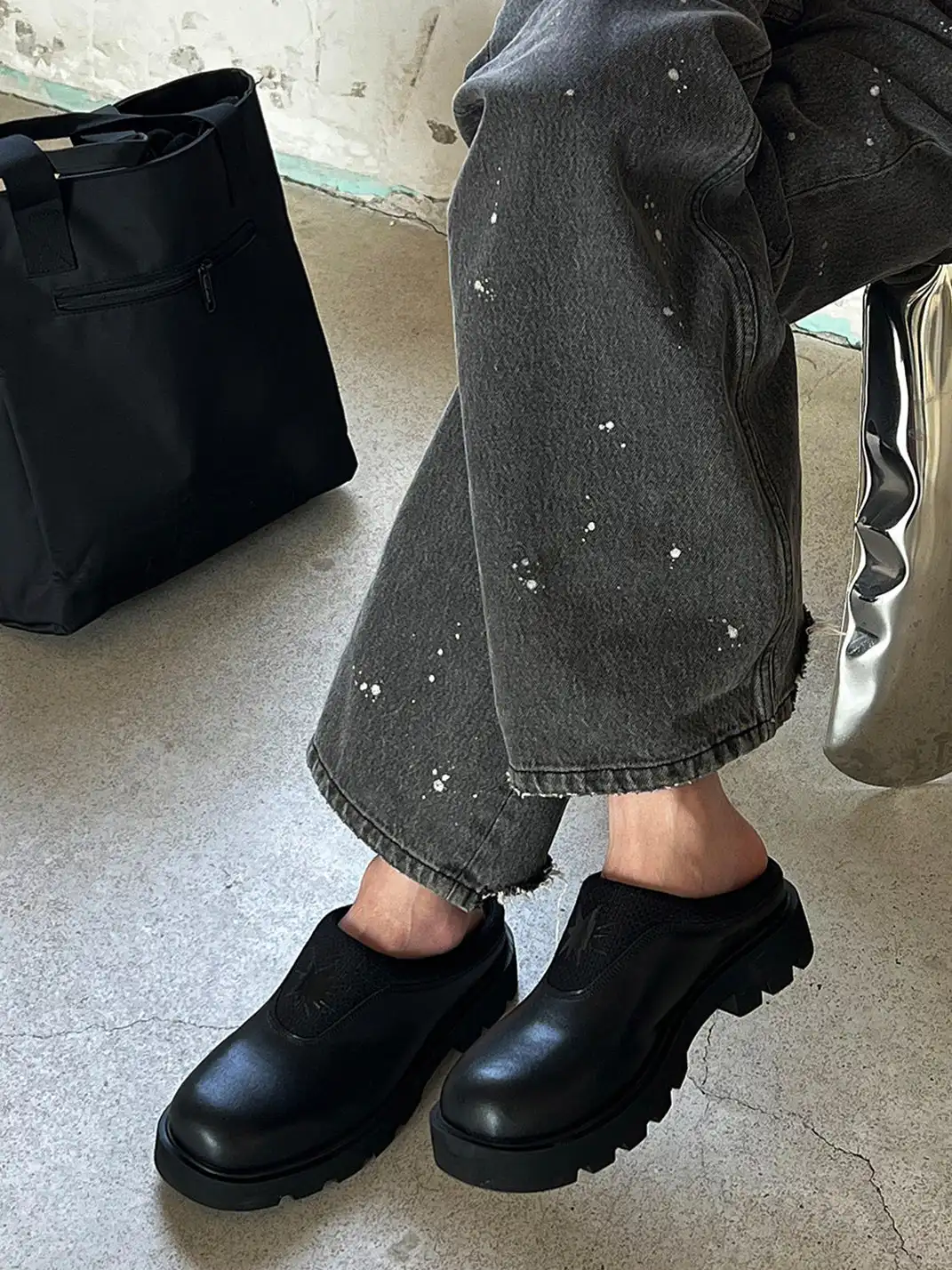 HANQIAORIJI | Derby Toe-Cap Thick Sole Slippers