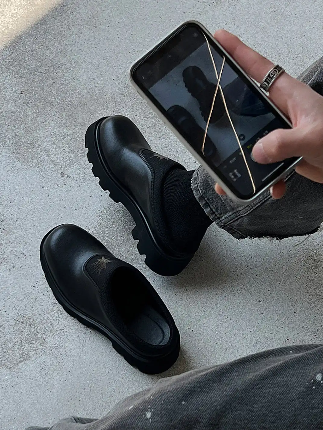 HANQIAORIJI | Derby Toe-Cap Thick Sole Slippers
