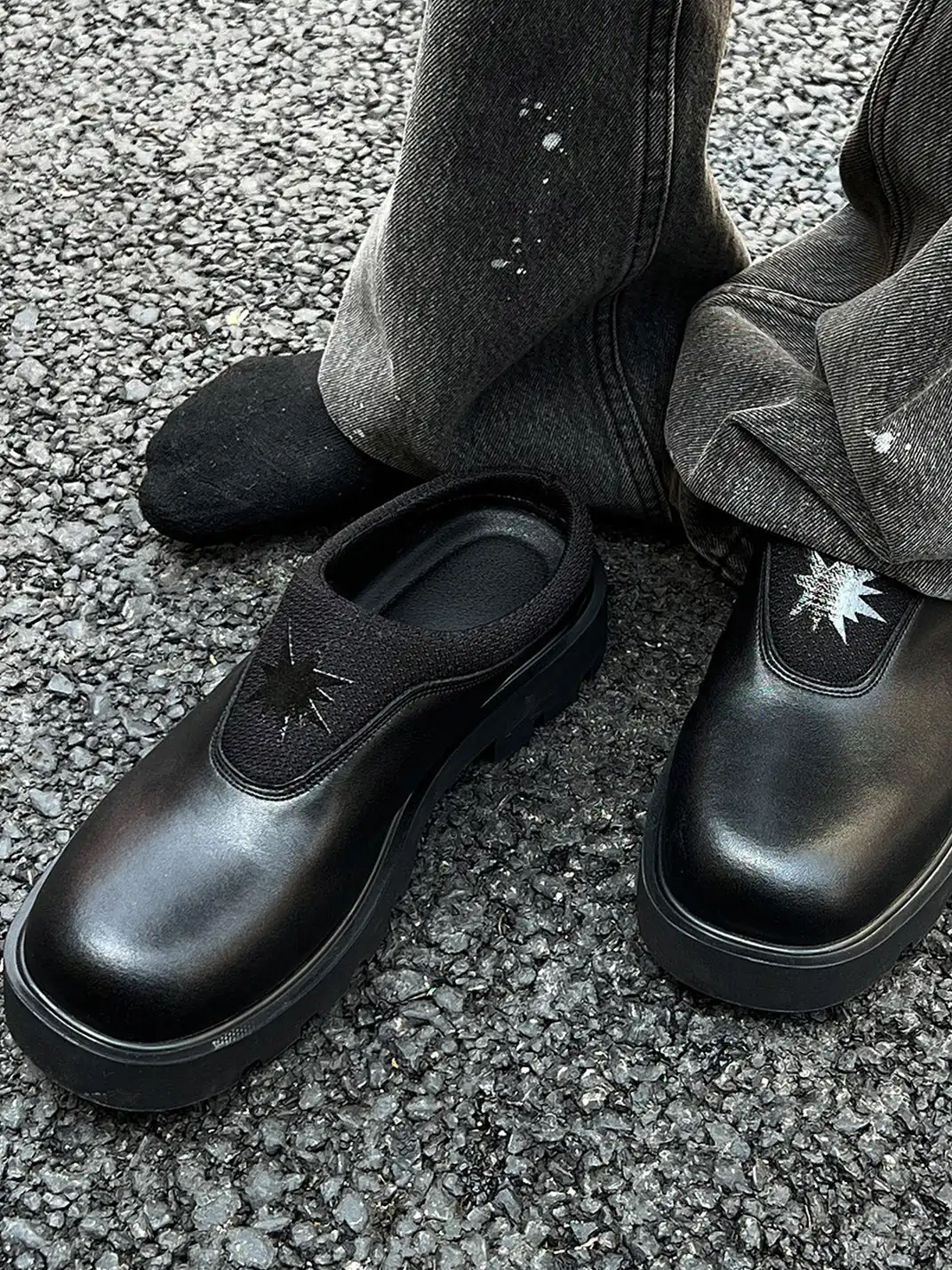HANQIAORIJI | Derby Toe-Cap Thick Sole Slippers