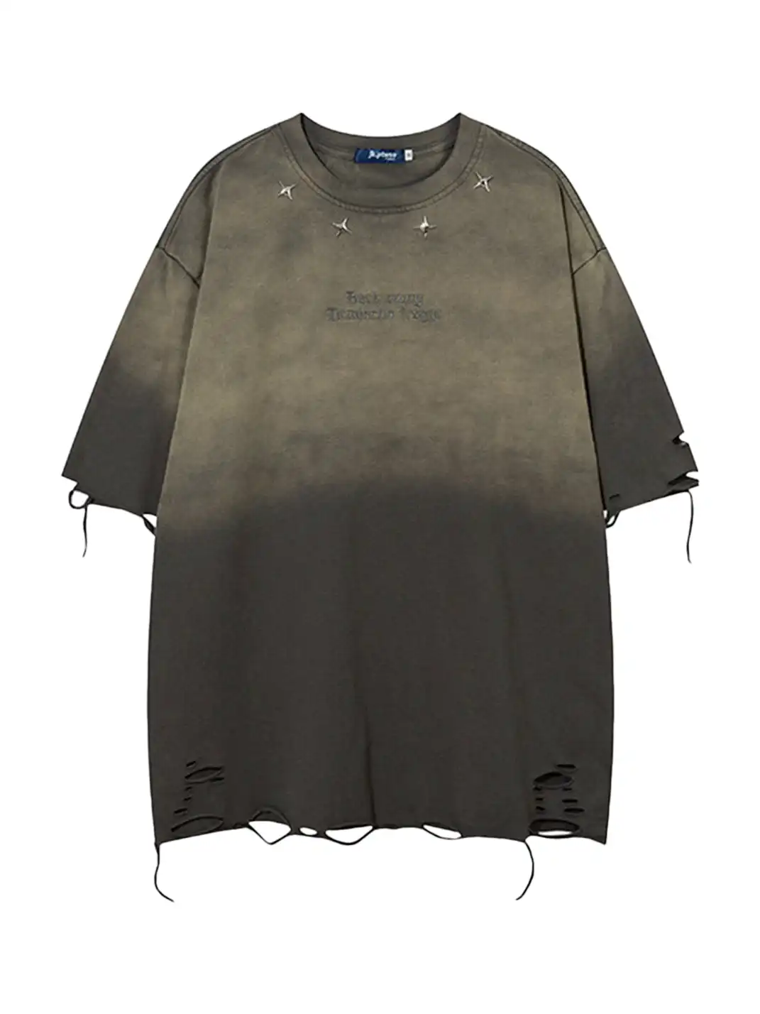 GPSTUDIO | Vintage Gradient Ripped T-shirt