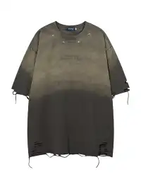 GPSTUDIO | Vintage Gradient Ripped T-shirt