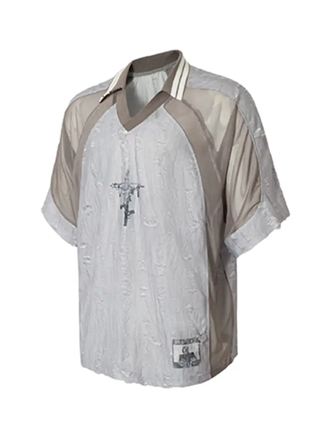 NOMANIAI | Deconstructed Multi-material Spliced Destroyed T-shirt