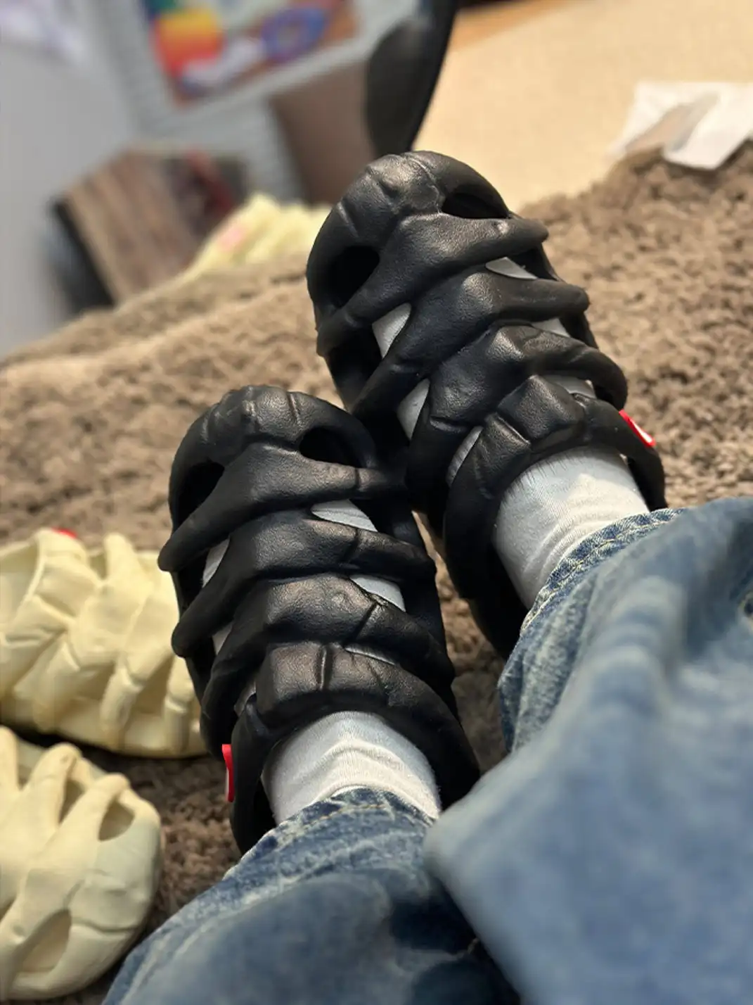 BBIMP | Skeleton Toe-Cap Mule Slippers