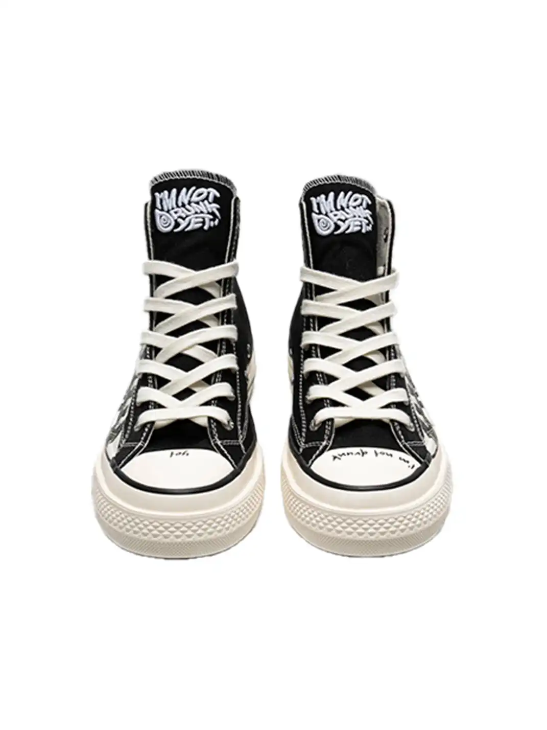BBIMP | Black Printed Phantom Thick-soled Canvas Shoes