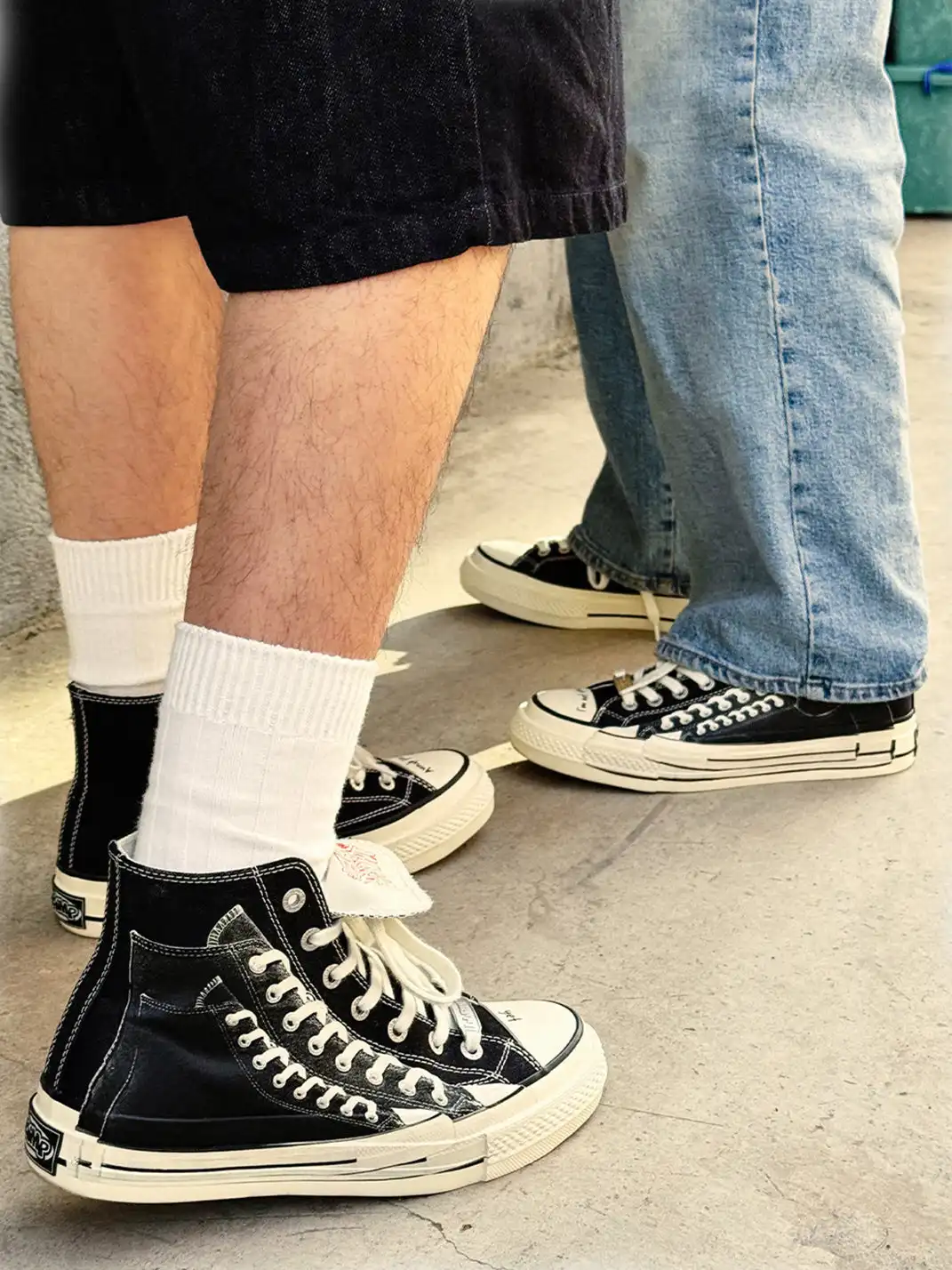 BBIMP | Black Printed Phantom Thick-soled Canvas Shoes