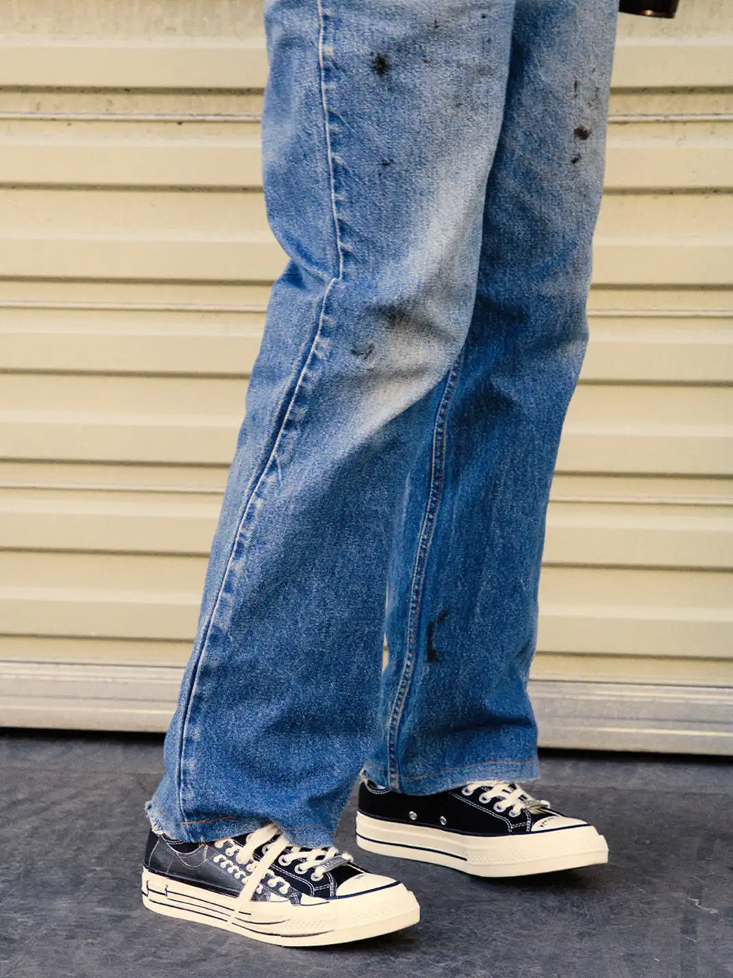 BBIMP | Black Printed Phantom Thick-soled Canvas Shoes