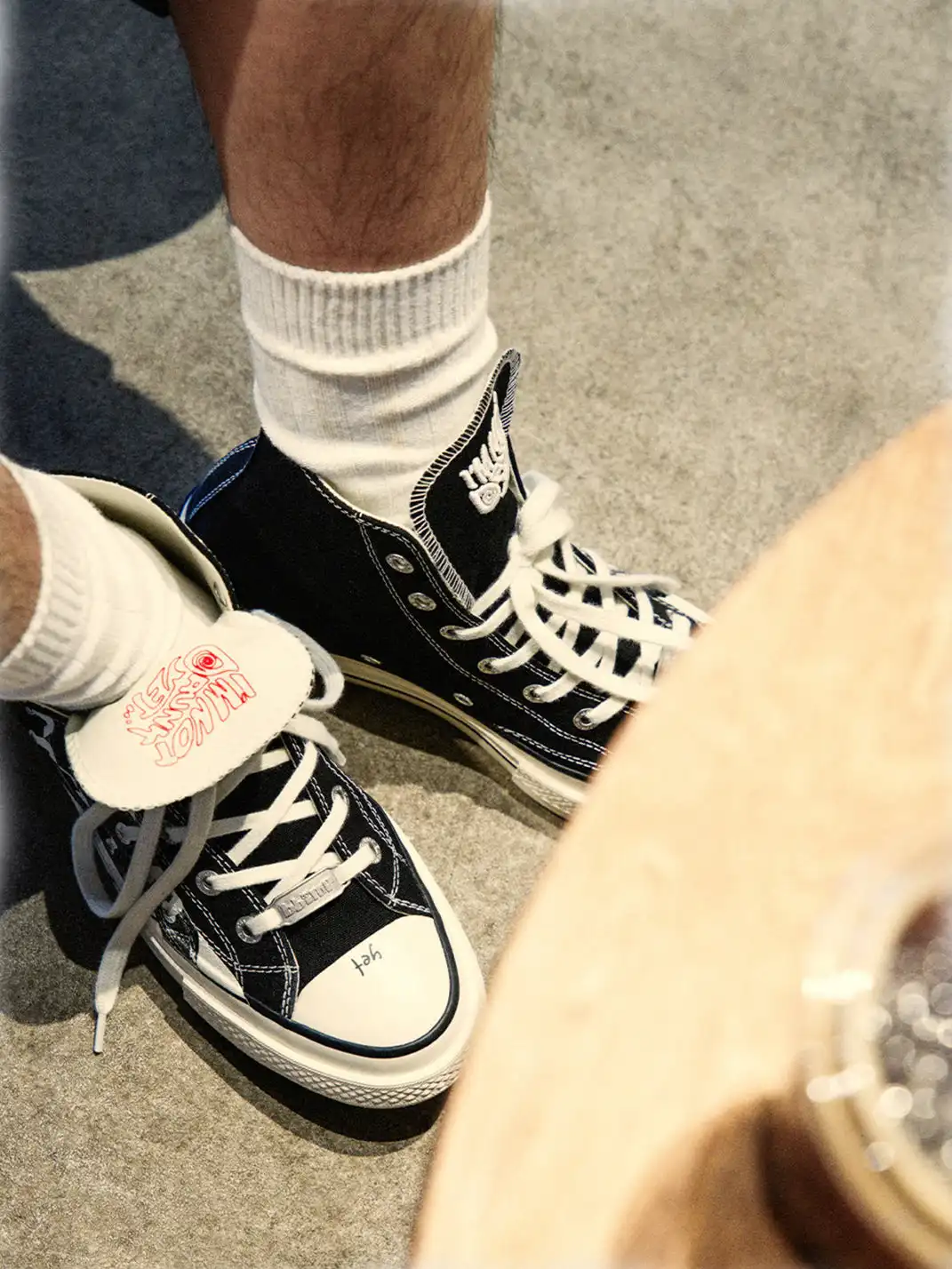 BBIMP | Black Printed Phantom Thick-soled Canvas Shoes