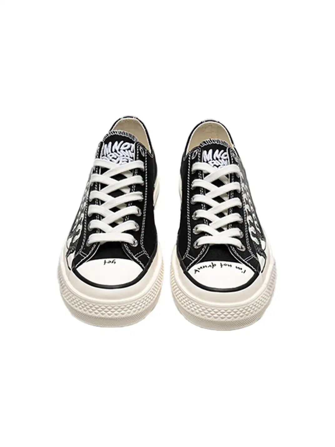 BBIMP | Black Printed Phantom Thick-soled Canvas Shoes