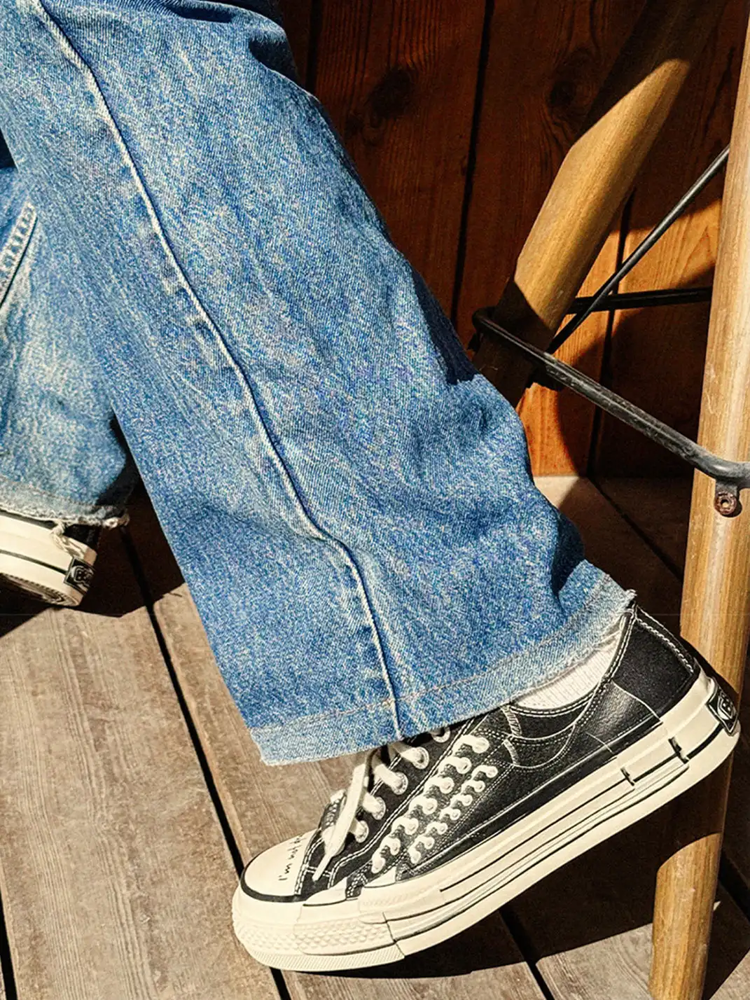 BBIMP | Black Printed Phantom Thick-soled Canvas Shoes