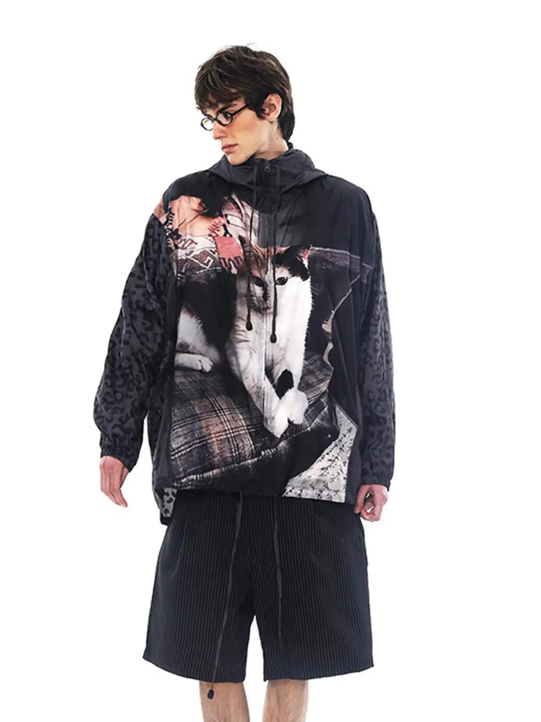 SIN87 | Cat Printed Lightweight Breathable Sun Protection Jacket