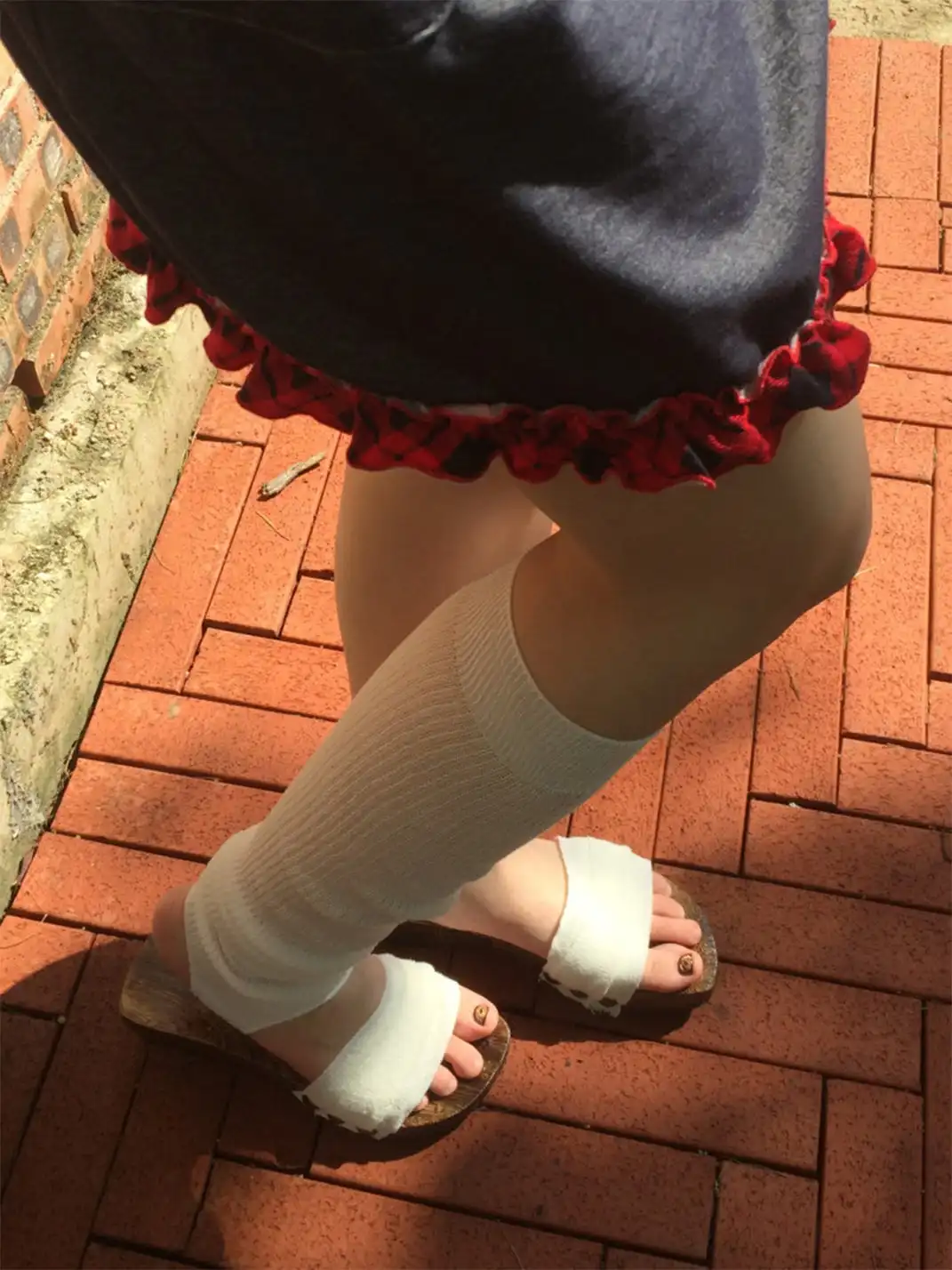 Osw | Bandage Wooden Clog One-Strap Slippers