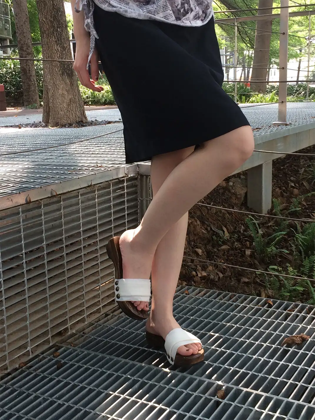 Osw | Bandage Wooden Clog One-Strap Slippers