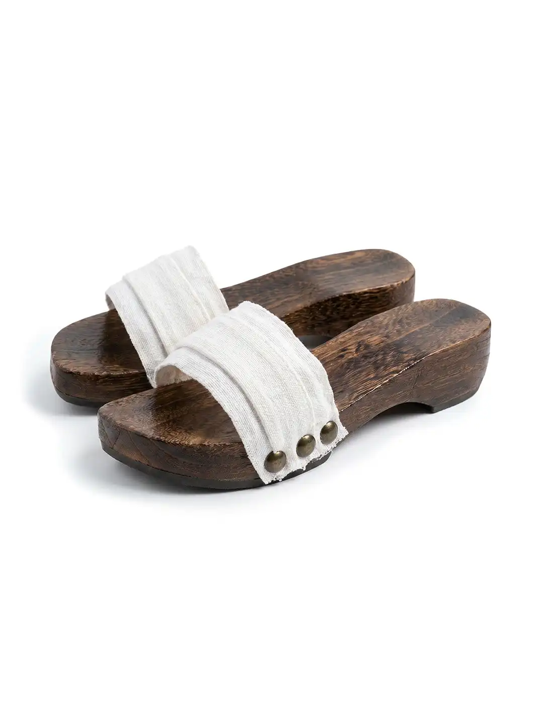 Osw | Bandage Wooden Clog One-Strap Slippers