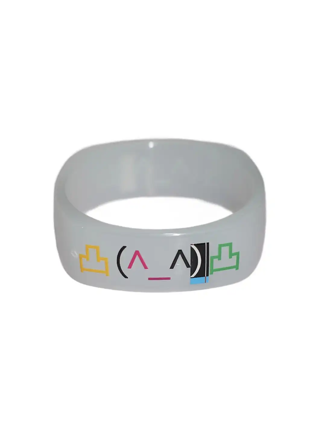 Osw | Resin Polka Dot Pattern Square Bangle