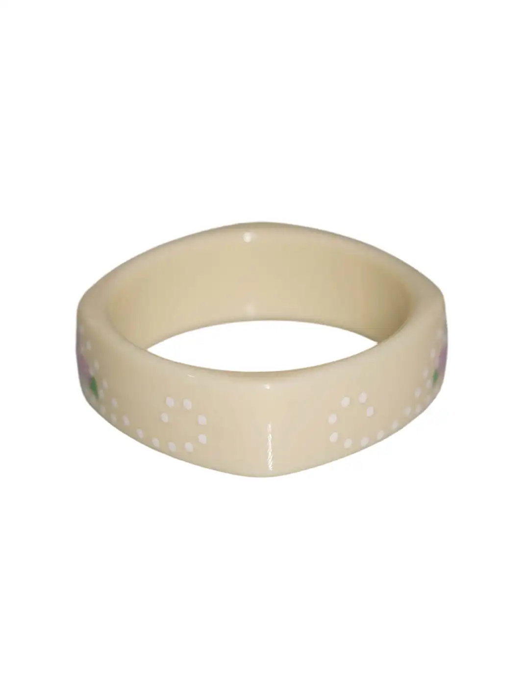 Osw | Resin Polka Dot Pattern Square Bangle