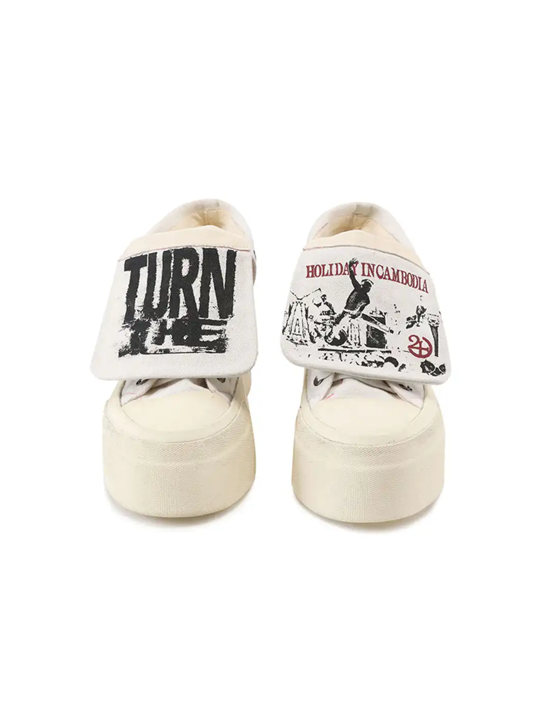 24ans online | Foldable Tongue Punk Canvas Shoes