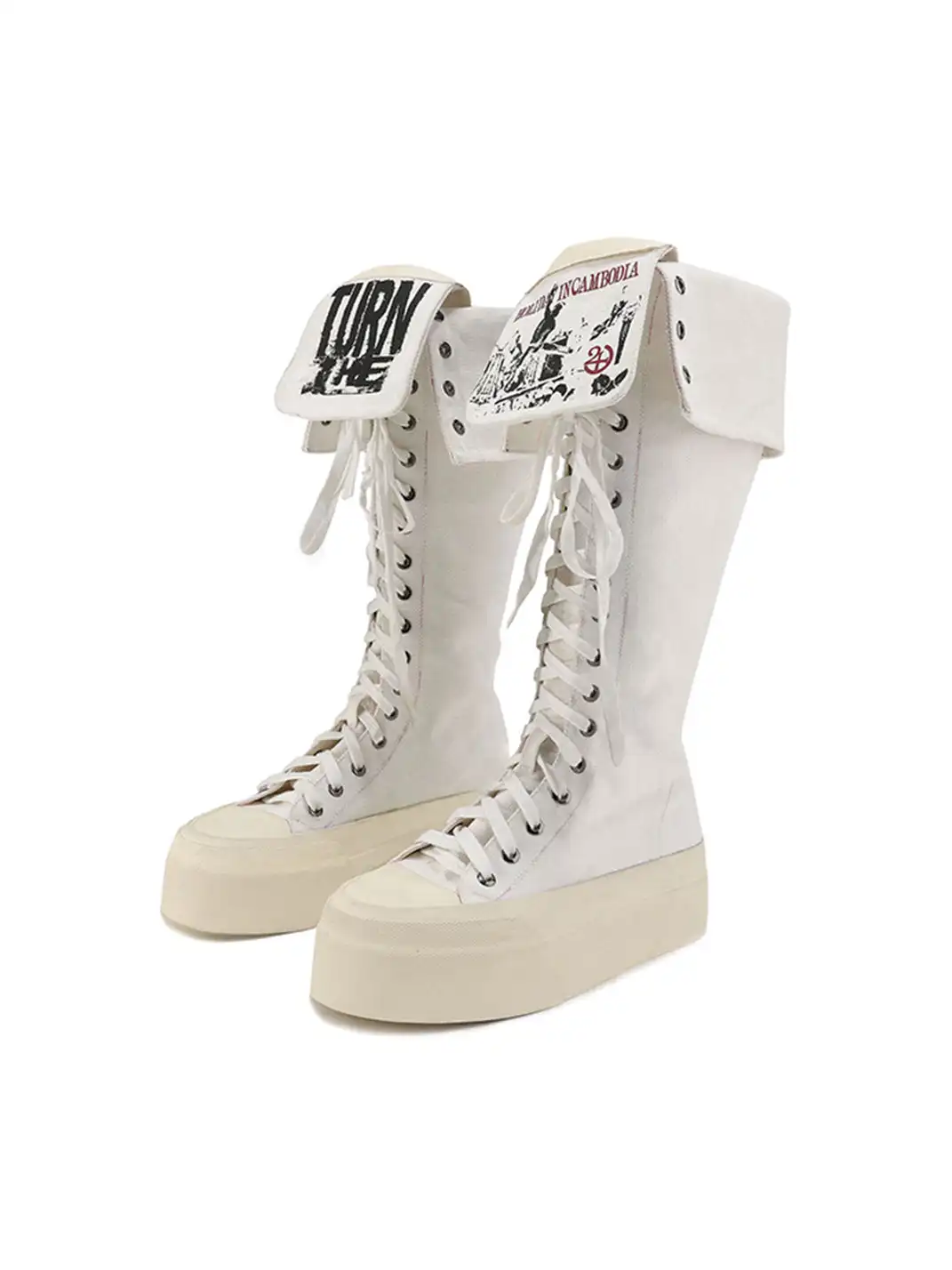 24ans online | Foldable Tongue Punk Canvas Shoes