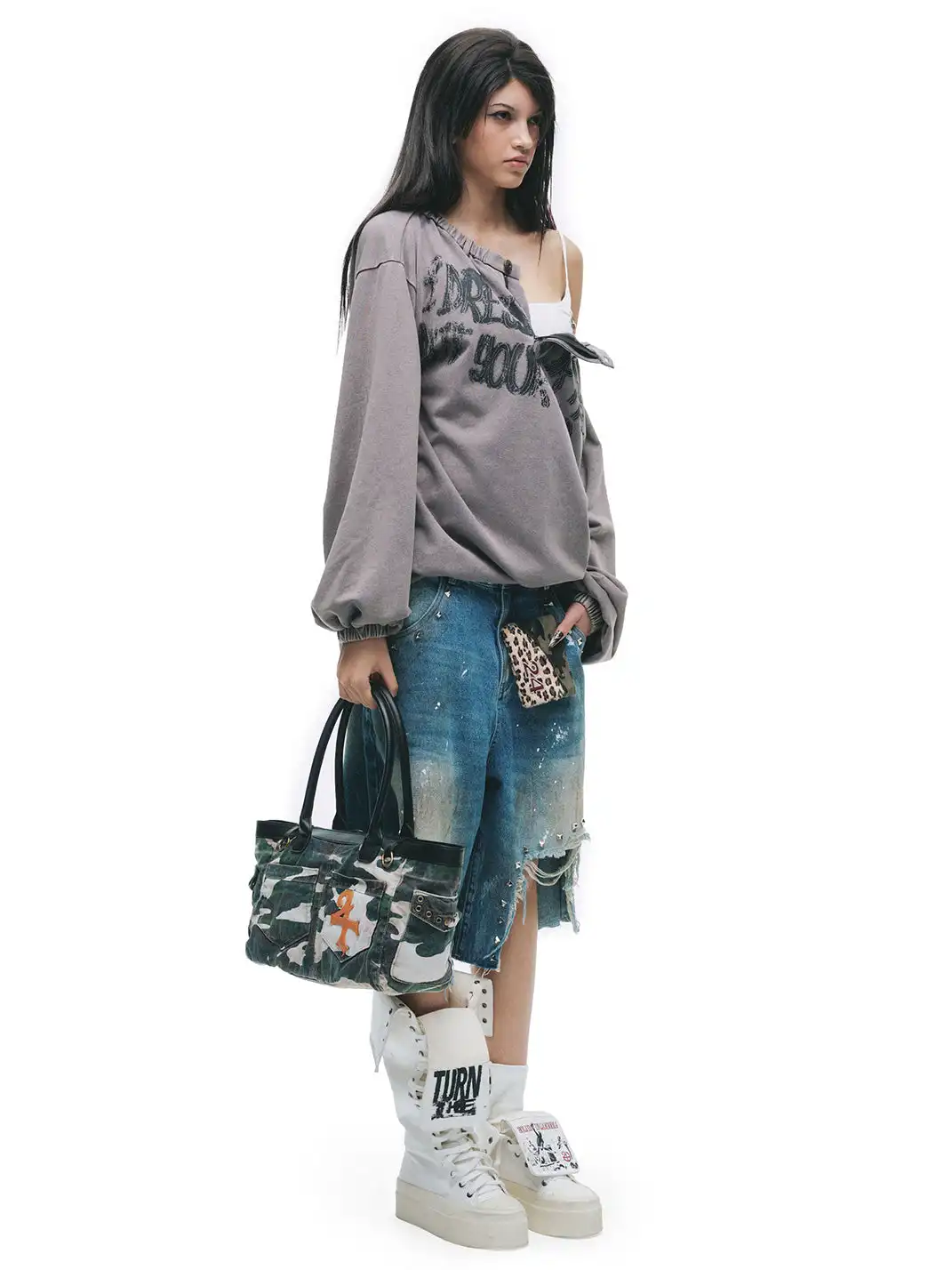 24ans online | Foldable Tongue Punk Canvas Shoes