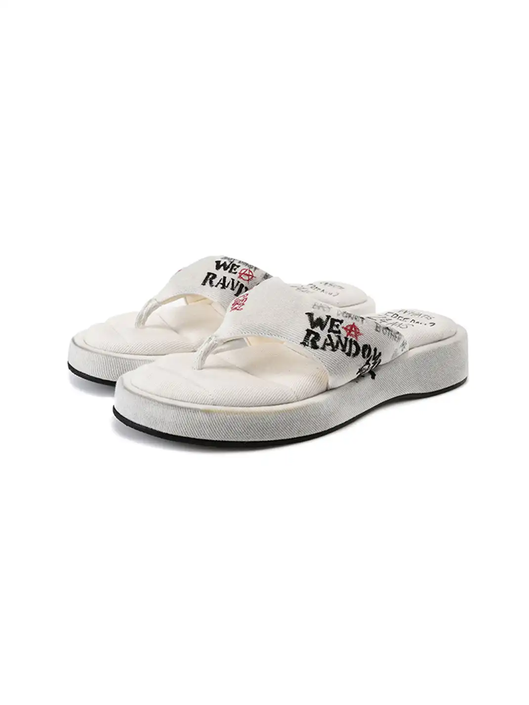 24ans online | Hand-painted Graffiti Print Slippers