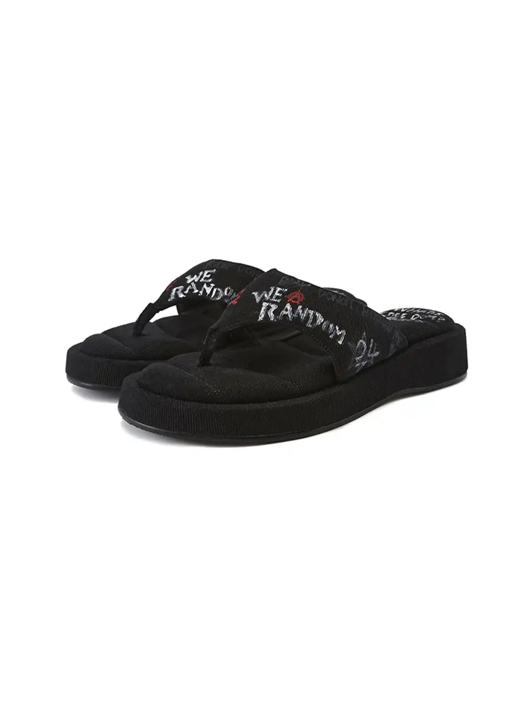 24ans online | Hand-painted Graffiti Print Slippers