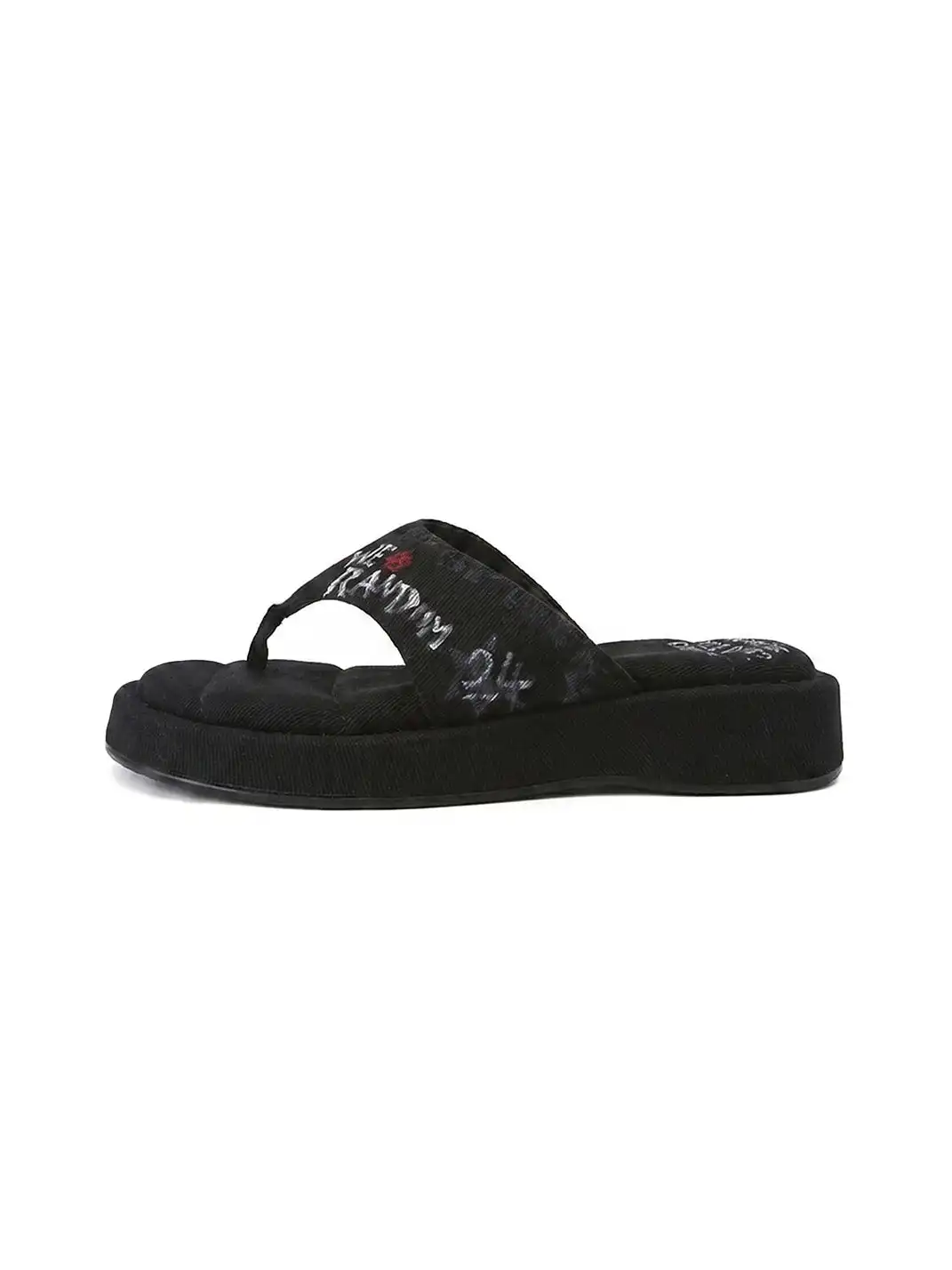 24ans online | Hand-painted Graffiti Print Slippers