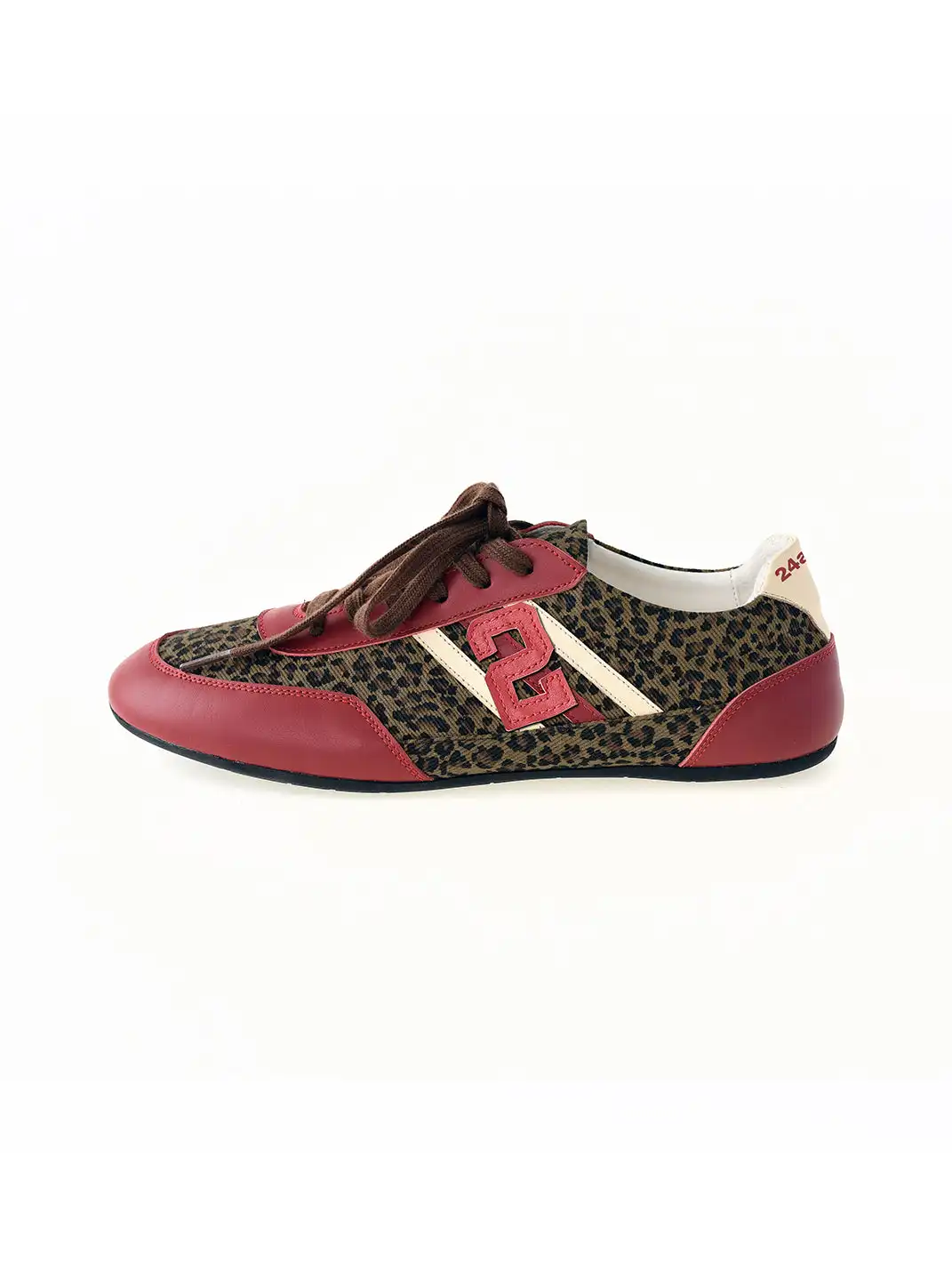 24ans online | Leopard Print Spliced Flat German Trainers