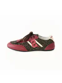 24ans online | Leopard Print Spliced Flat German Trainers
