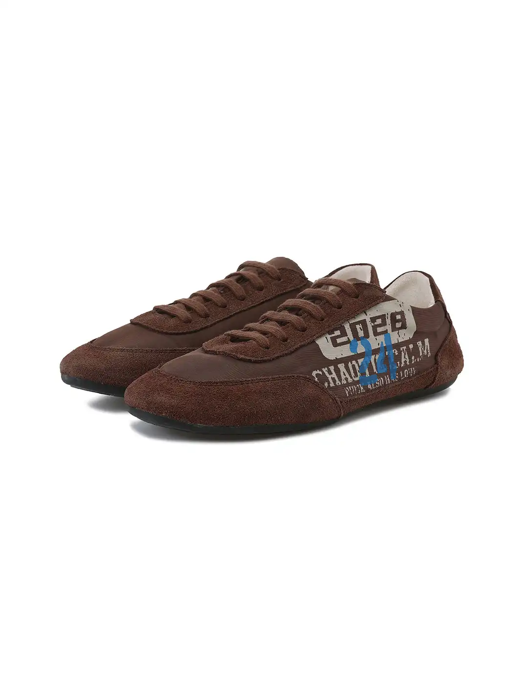 24ans online | Leopard Print Spliced Flat German Trainers