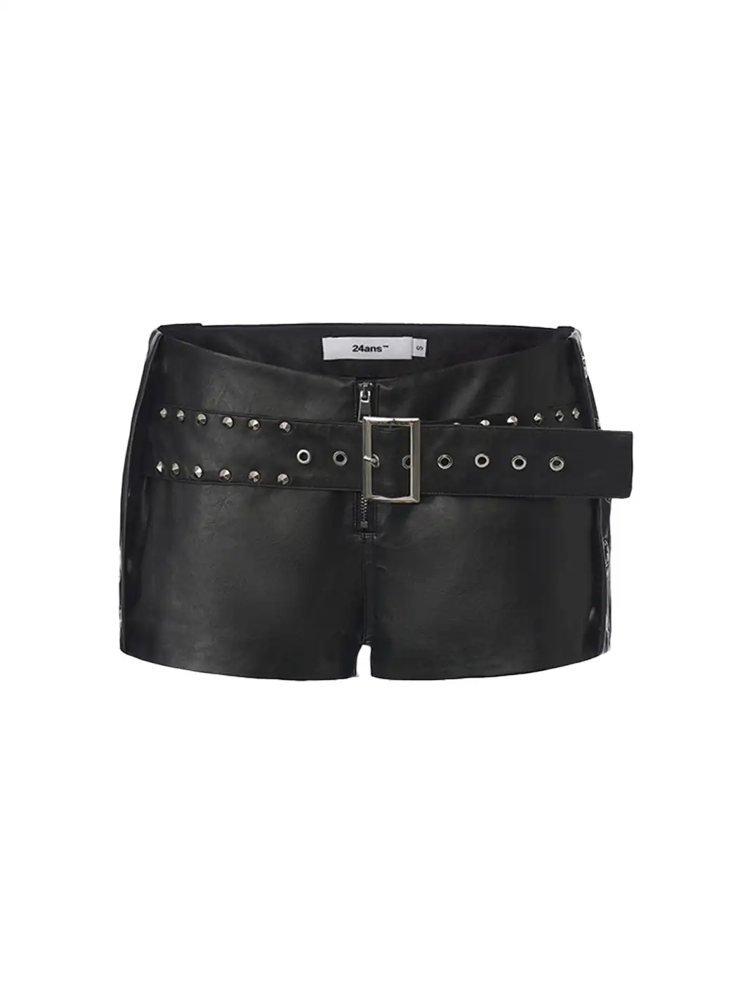 24ans online | Handmade Rivet Lace-up Leather Pants