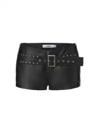 24ans online | Handmade Rivet Lace-up Leather Pants
