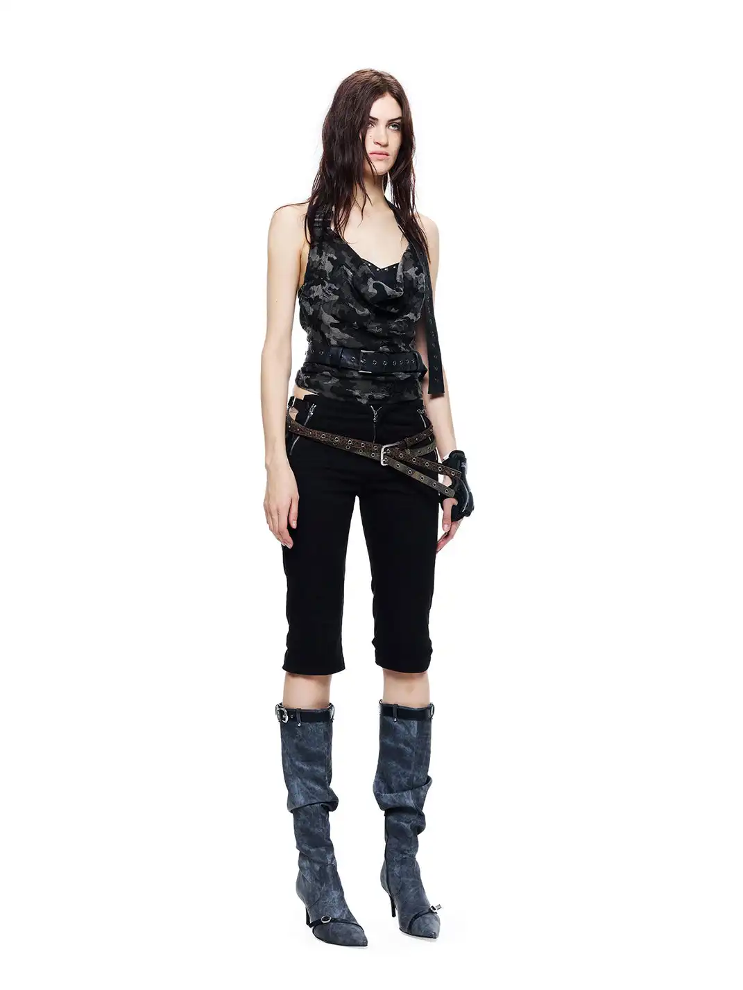 24ans online | Punk Grunge Adjustable Belt Suspenders