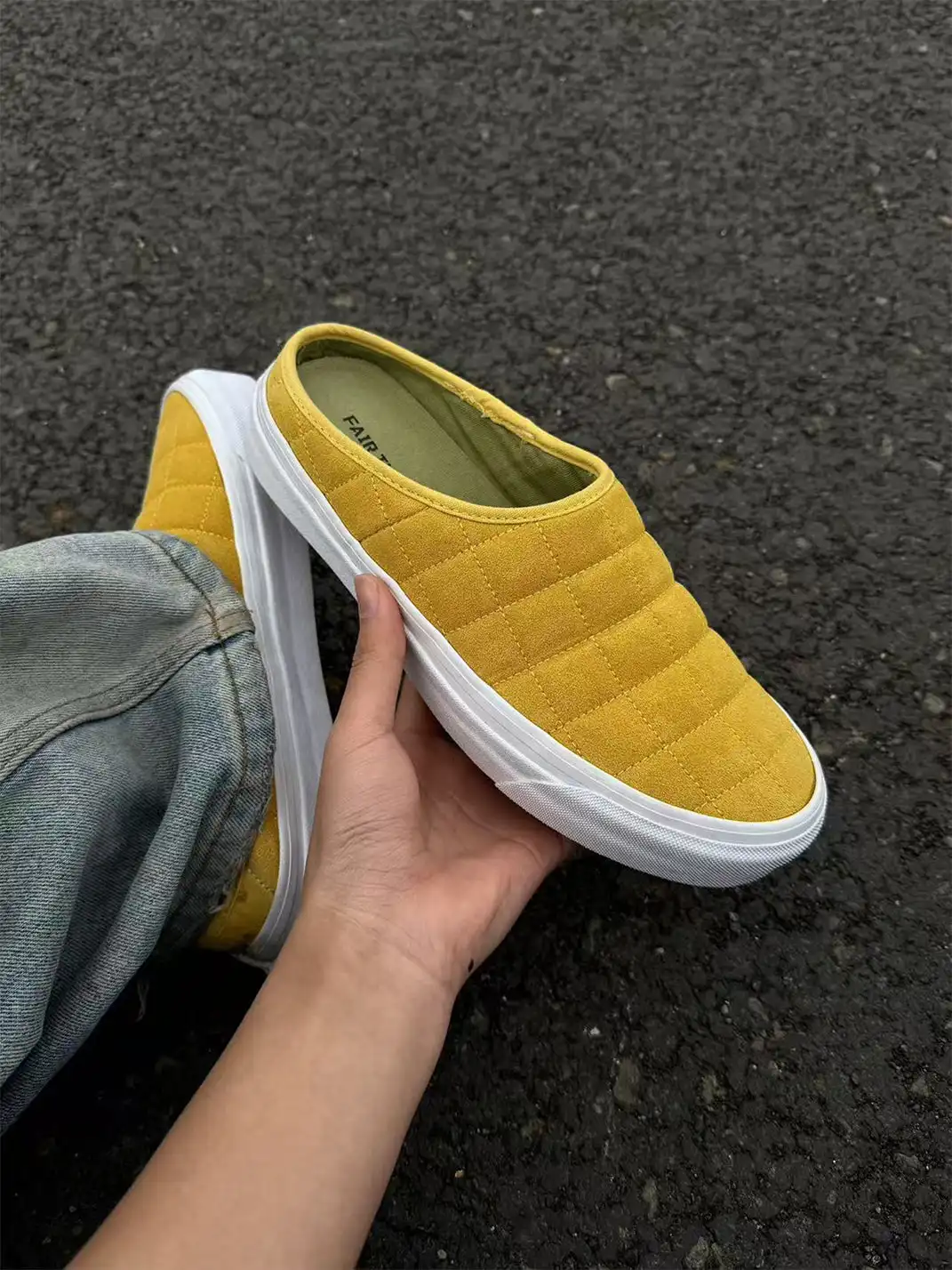 joasll | Yellow Rhombus Lowslip-on Mules