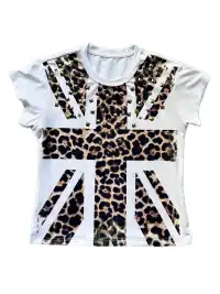ArtByTastybabe | Rivet Leopard Print Regular Shoulder Short Sleeve